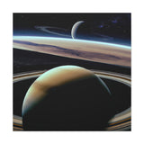 Stellar Planetscape: Realistic Canvas Art