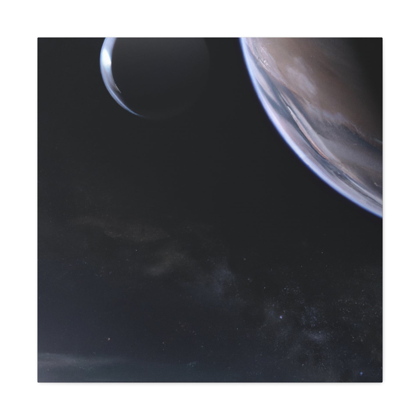 Galactic Splendor: Realistic Planet Canvas