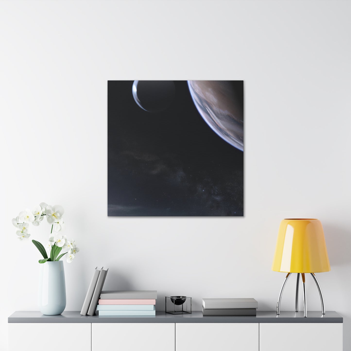 Galactic Splendor: Realistic Planet Canvas