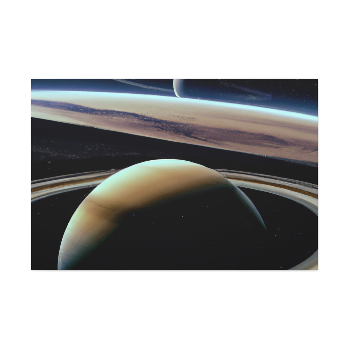 Stellar Planetscape: Realistic Canvas Art