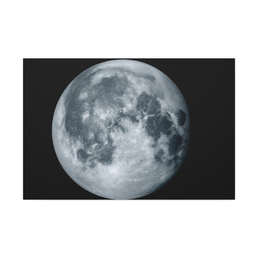 Moonlit Marvel: Realistic Canvas Print