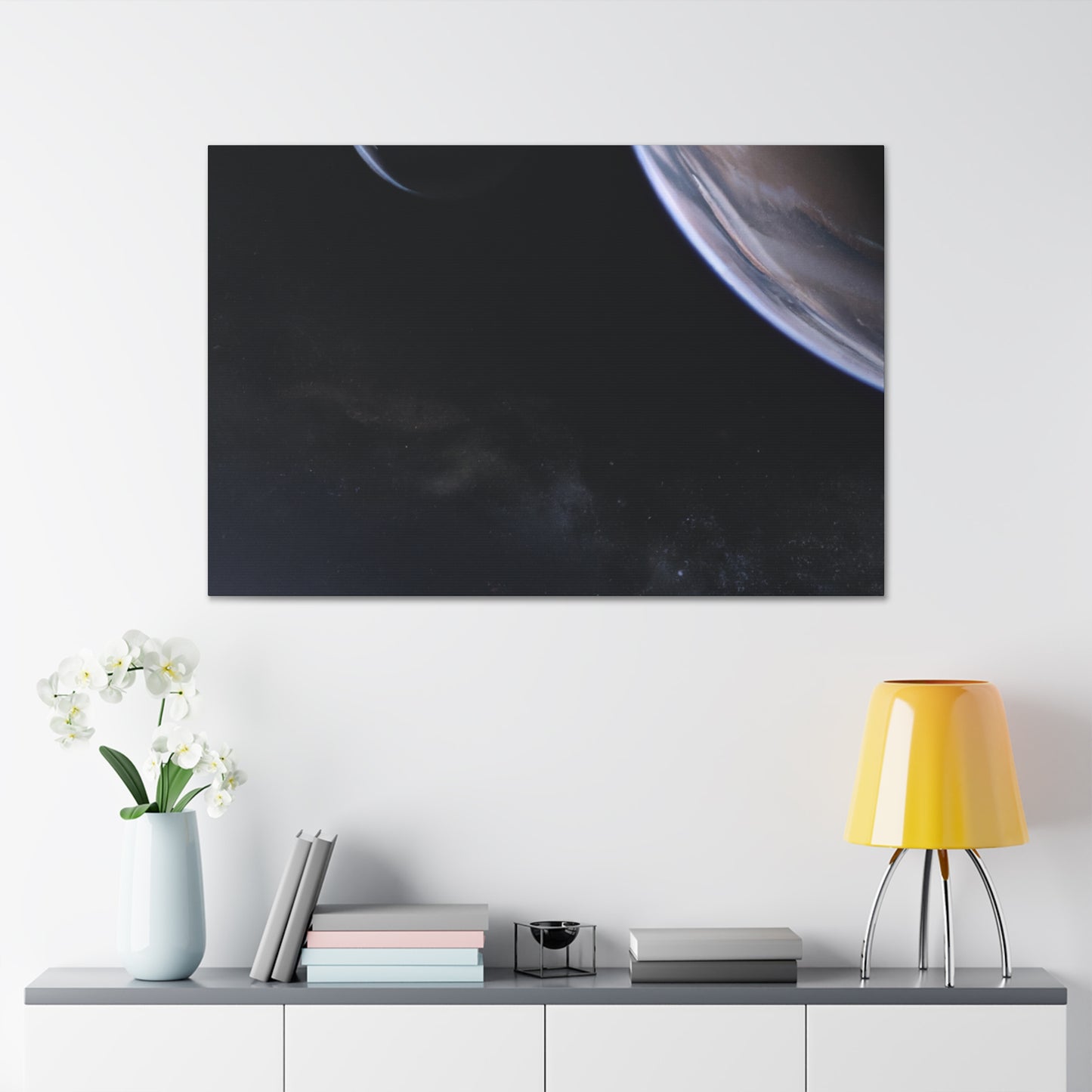 Galactic Splendor: Realistic Planet Canvas