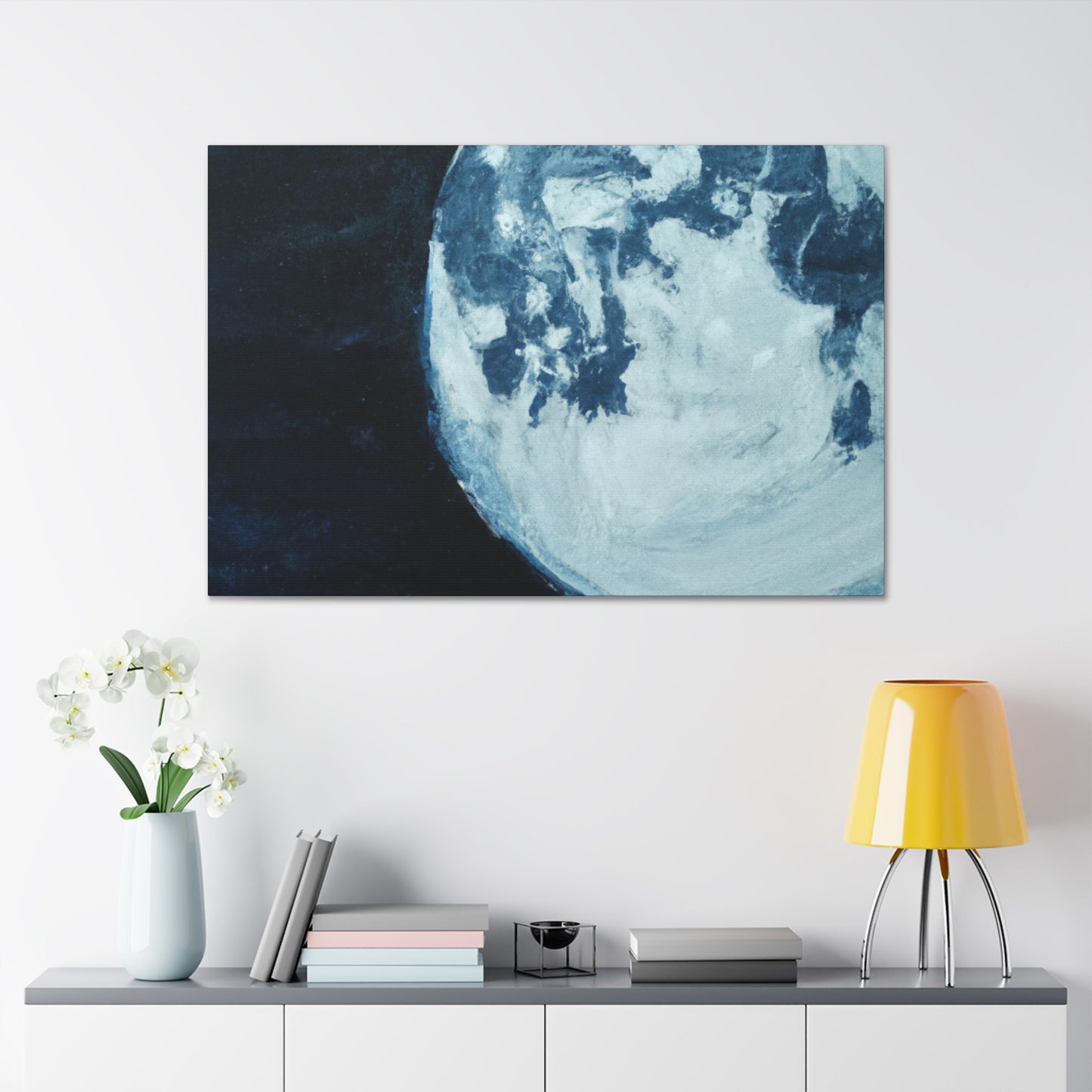 Moonlit Serenity: Realistic Canvas