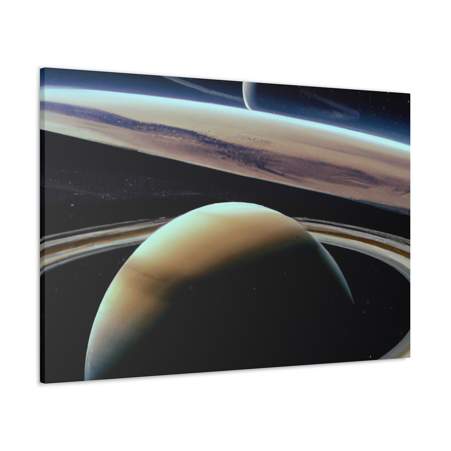 Stellar Planetscape: Realistic Canvas Art